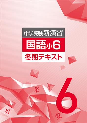 中学受験新演習 冬期テキスト 小６ 国語